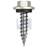 Hobsons - #12-11 x 25 Surfmist (Titania) -Cl4 As3566 Type 17 Hex Head + Washer | Fs600-Sm (Pack Of 500)